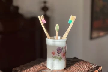 Cepillos de dientes naturales de bambú moso